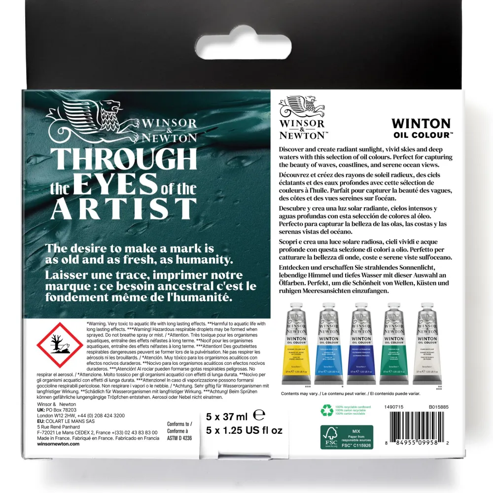 Winsor & Newton Zestaw farb olejnych Winton Seascapes - - 5 x 37 ml