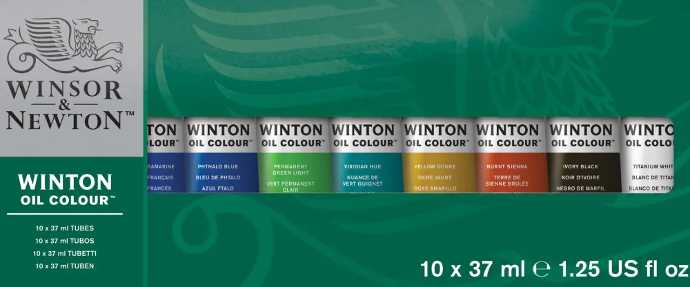 Winsor & Newton Zestaw farb olejnych Winton - - 10 kolorów x 37 ml