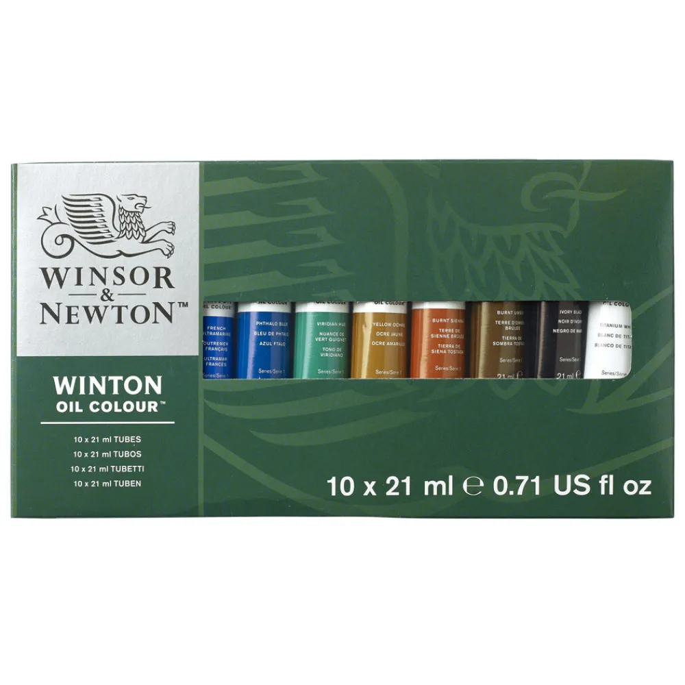 Winsor & Newton Zestaw farb olejnych Winton - - 10 kolorów x 21 ml > Farby Olejne