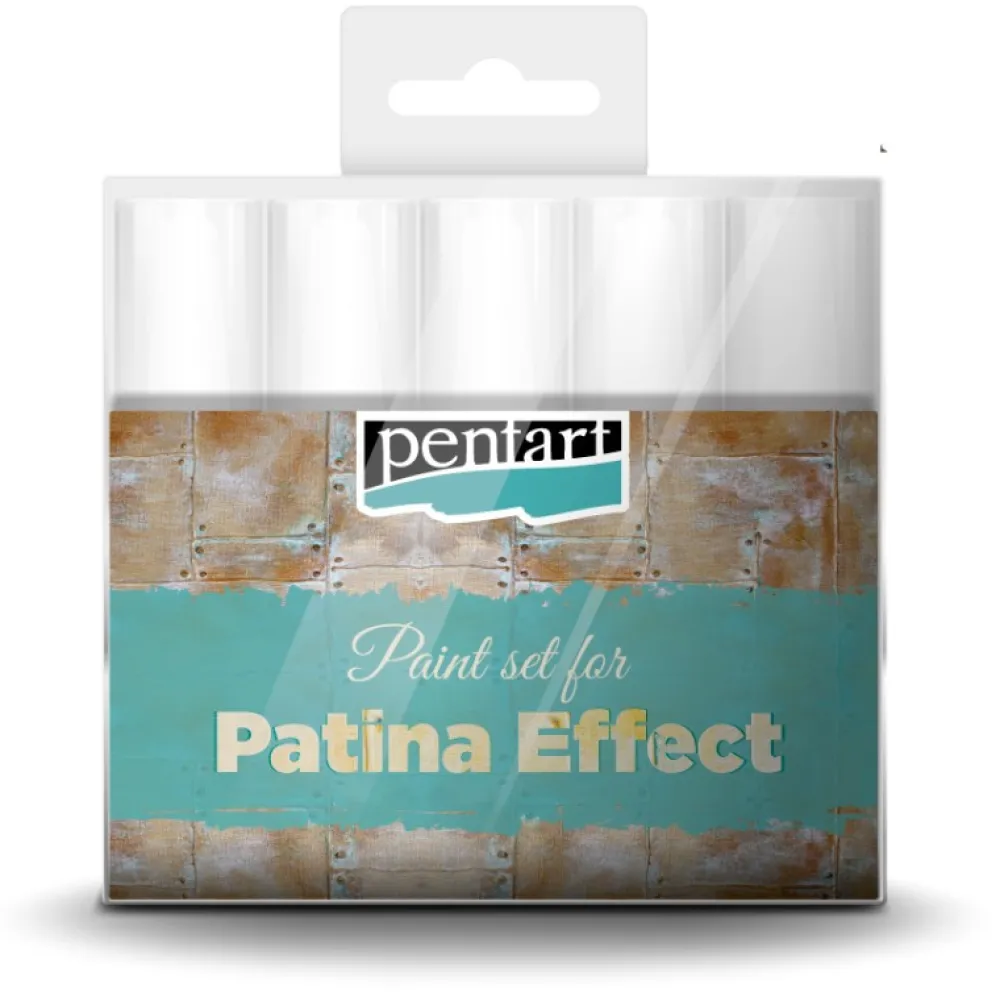 Pentart Zestaw farb Patina Effect - - efekt patyny, 5 kolorów x 20 ml > Pozłotnictwo