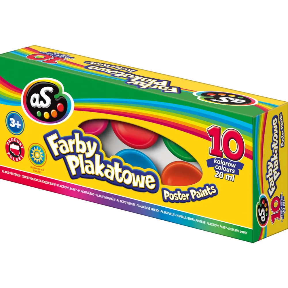 Astra Zestaw farb plakatowych - - 10 kolorów x 20 ml