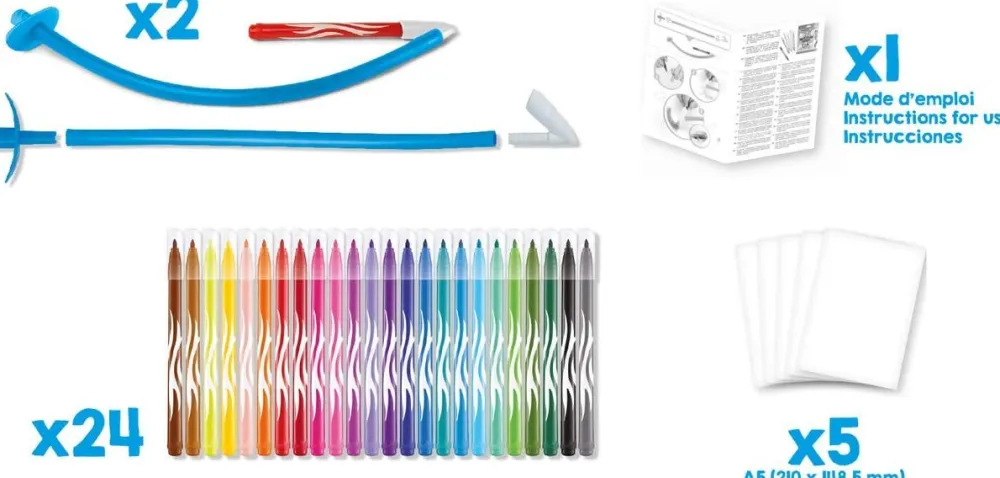 Maped Zestaw flamastrów dmuchanych Blow Pen Art - - 24 kolory > Dzieci Flamastry Dla Dzieci
