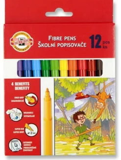 Dzieci KOH-I-NOOR Zestaw flamastrów - - 12 kolorów