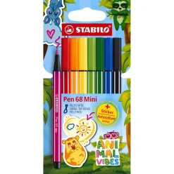 Stabilo Zestaw flamastrów Pen 68 Mini Animal Vibes - - 8 szt.