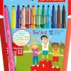 Dzieci Stabilo Zestaw flamastrów Trio A-Z - - 12 kolorów