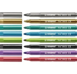 Stabilo Zestaw flamastrów Trio Deco Metallic - - metaliczne, 8 kolorów > Markery, Brushpeny I Pisaki