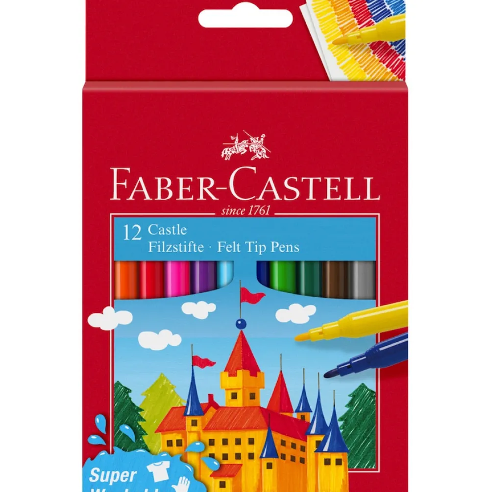 Dzieci Faber-Castell Zestaw flamastrów Zamek - - 12 kolorów