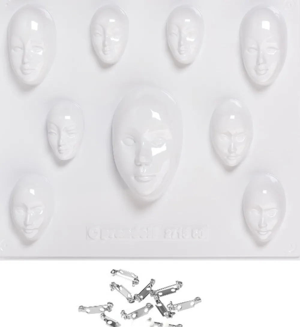 Knorr Prandell Zestaw foremek do odlewów gipsowych - - Maski, 9 szt. > Formy Do Odlewów