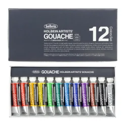Holbein Zestaw gwaszy Artists’ Gouache - - 12 kolorów x 5 ml