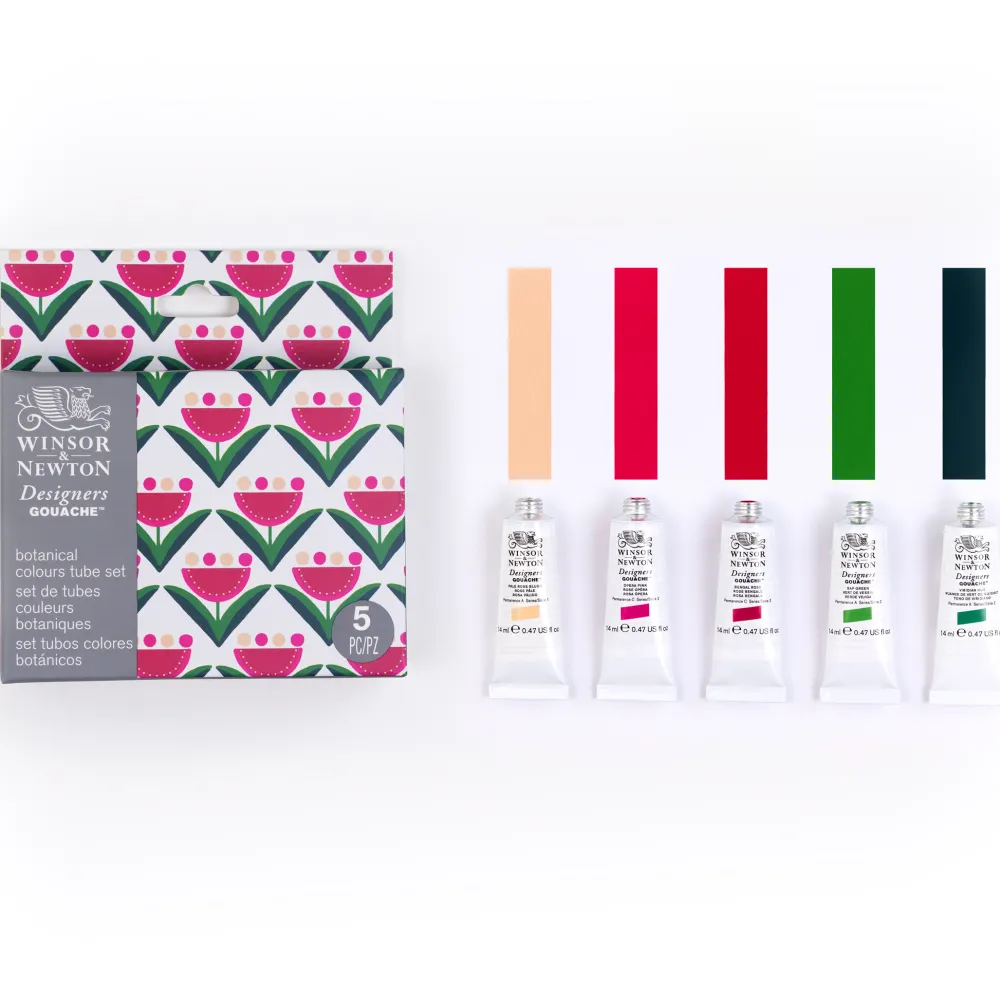 Winsor & Newton Zestaw gwaszy Designers Botanical - - 5 x 14 ml