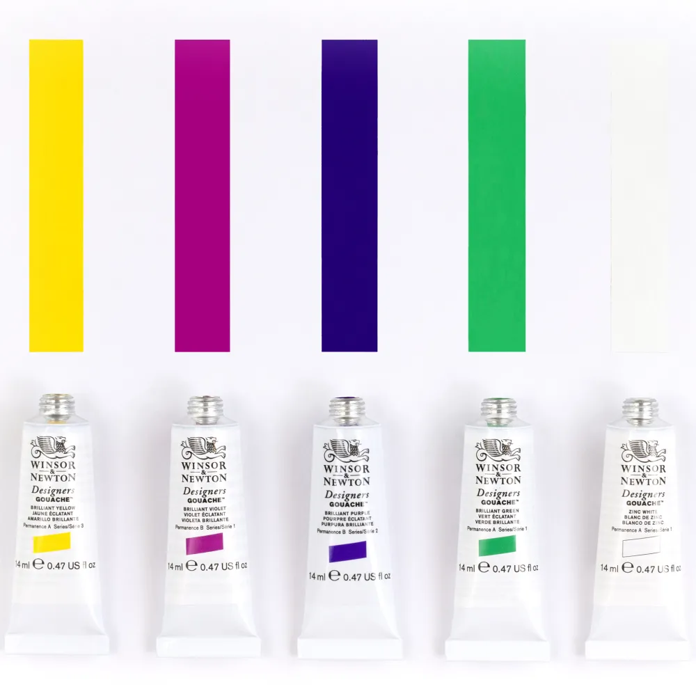 Winsor & Newton Zestaw gwaszy Designers Brilliant - - 5 x 14 ml > Farby Gwasze I Tempery