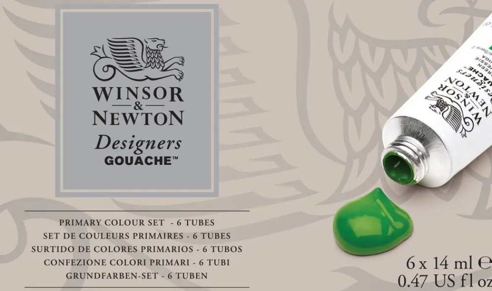 Winsor & Newton Zestaw gwaszy Designers Primary - - 6 x 14 ml > Farby Gwasze I Tempery