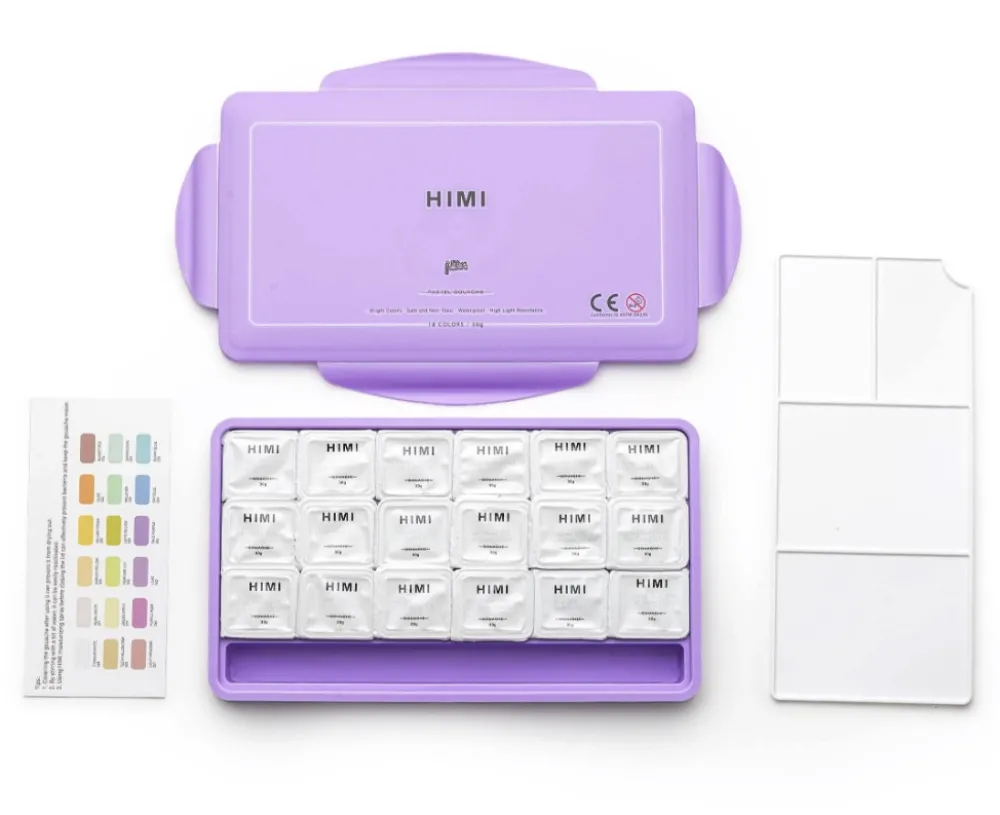HIMI Zestaw gwaszy Jelly Cup Pastel Purple - - 18 szt. > Farby Gwasze I Tempery