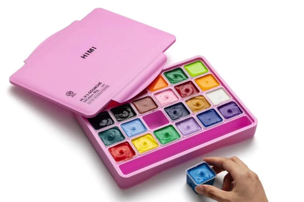 HIMI Zestaw gwaszy Jelly Cup Pink - - 24 szt. > Farby Gwasze I Tempery