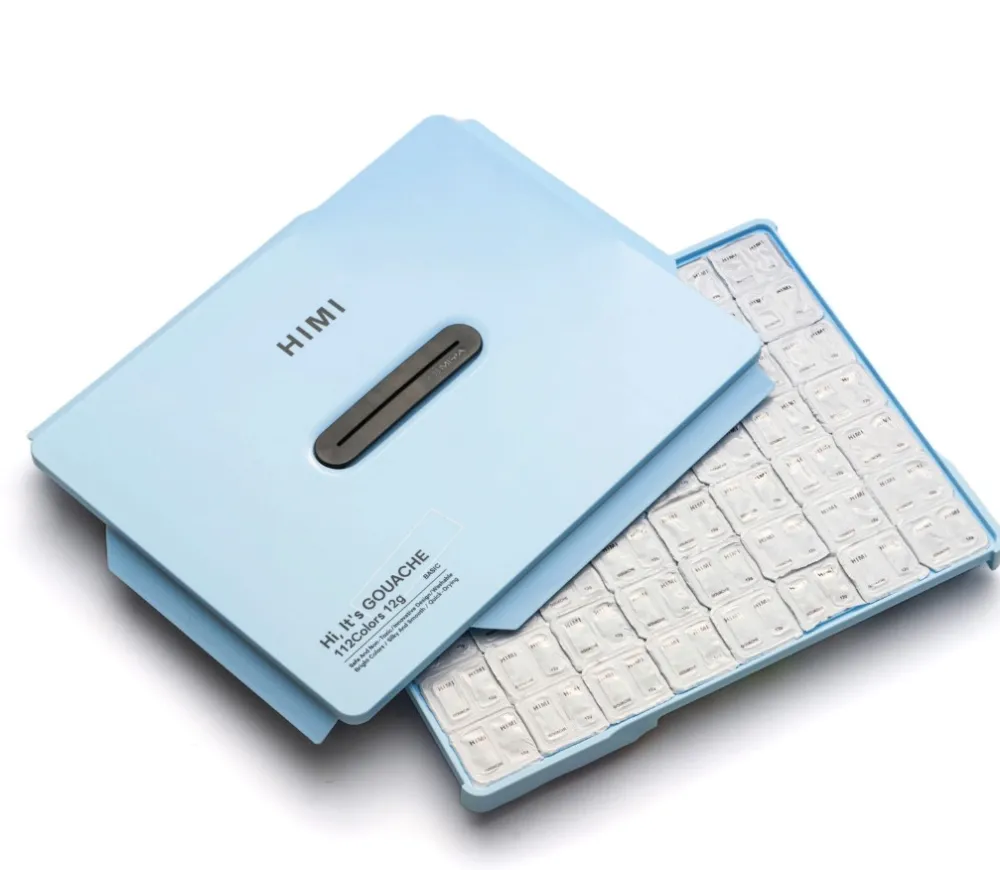 HIMI Zestaw gwaszy Twin Cup Ice Blue - - 112 szt. > Farby Gwasze I Tempery