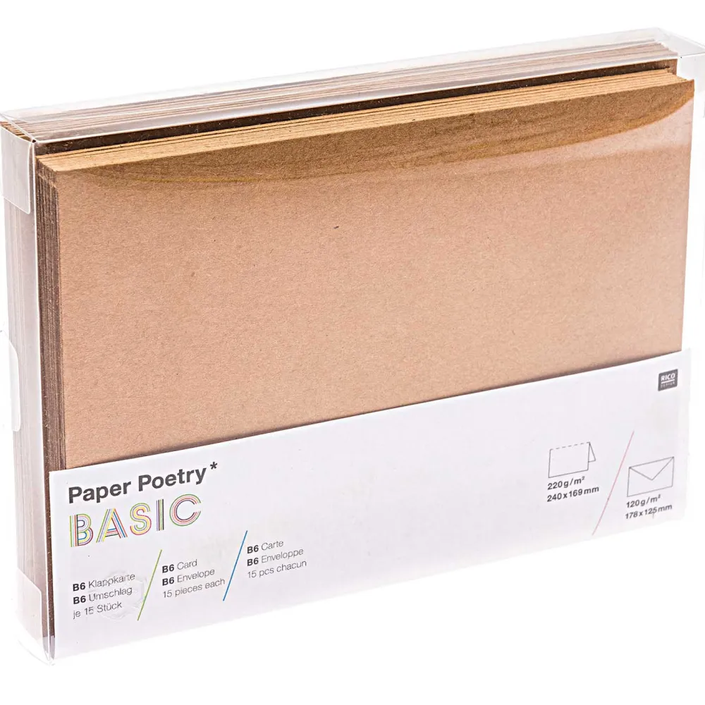 Rico Design Zestaw kopert i kart - Paper Poetry - Tropic, B6, 18 szt. > Zestawy Kopert I Kart