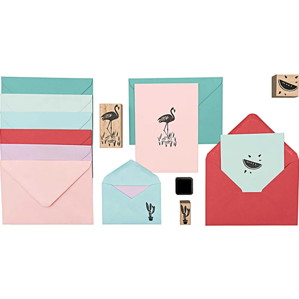 Rico Design Zestaw kopert i kart - Paper Poetry - Tropic, B6, 18 szt. > Zestawy Kopert I Kart