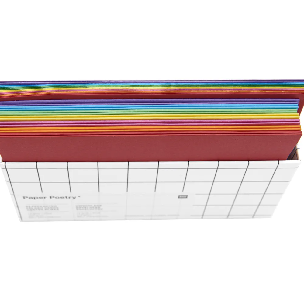 Rico Design Zestaw kopert i kart Rainbow - Paper Poetry - Classic, B6, 14 szt.