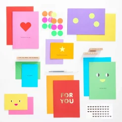 Rico Design Zestaw kopert i kart Rainbow - Paper Poetry - Classic, B6, 14 szt.