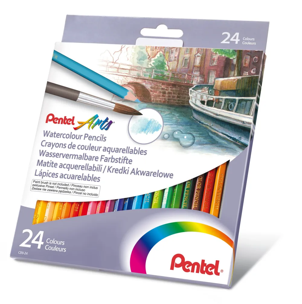 Pentel Zestaw kredek akwarelowych - - 24 kol.