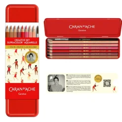 Caran d'Ache Zestaw kredek akwarelowych Supracolor Nina Cosford - - 12 szt. ><noscript><img width=