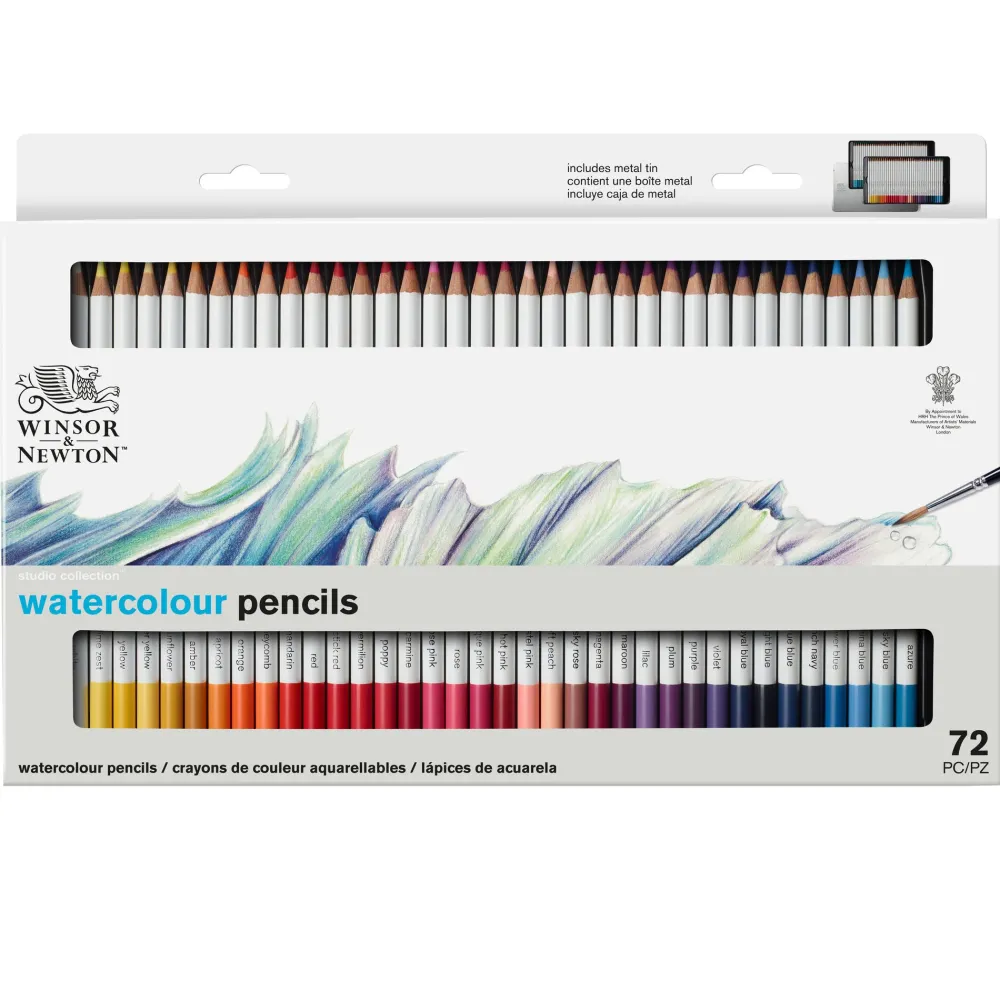 Winsor & Newton Zestaw kredek akwarelowych Studio Collection - - 72 kolory > Kredki