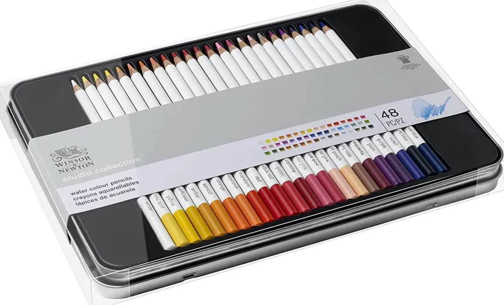 Winsor & Newton Zestaw kredek akwarelowych Studio Collection - - 48 kolorów > Kredki