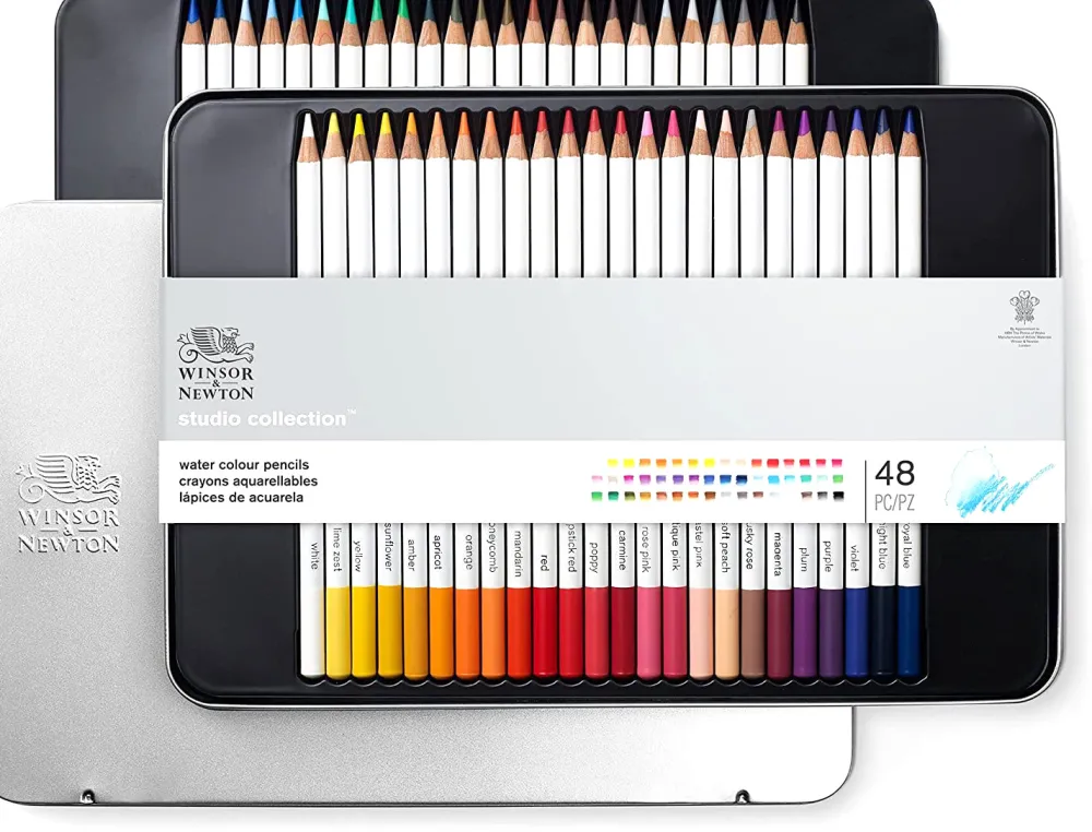 Winsor & Newton Zestaw kredek akwarelowych Studio Collection - - 48 kolorów > Kredki