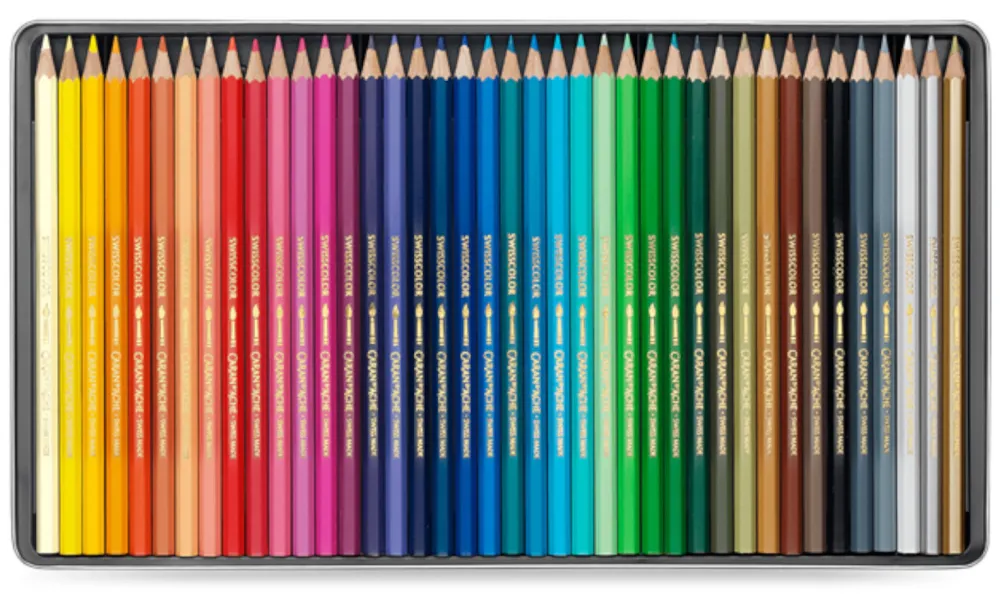 Caran d'Ache Zestaw kredek akwarelowych Swisscolor - - 30 kolorów > Kredki