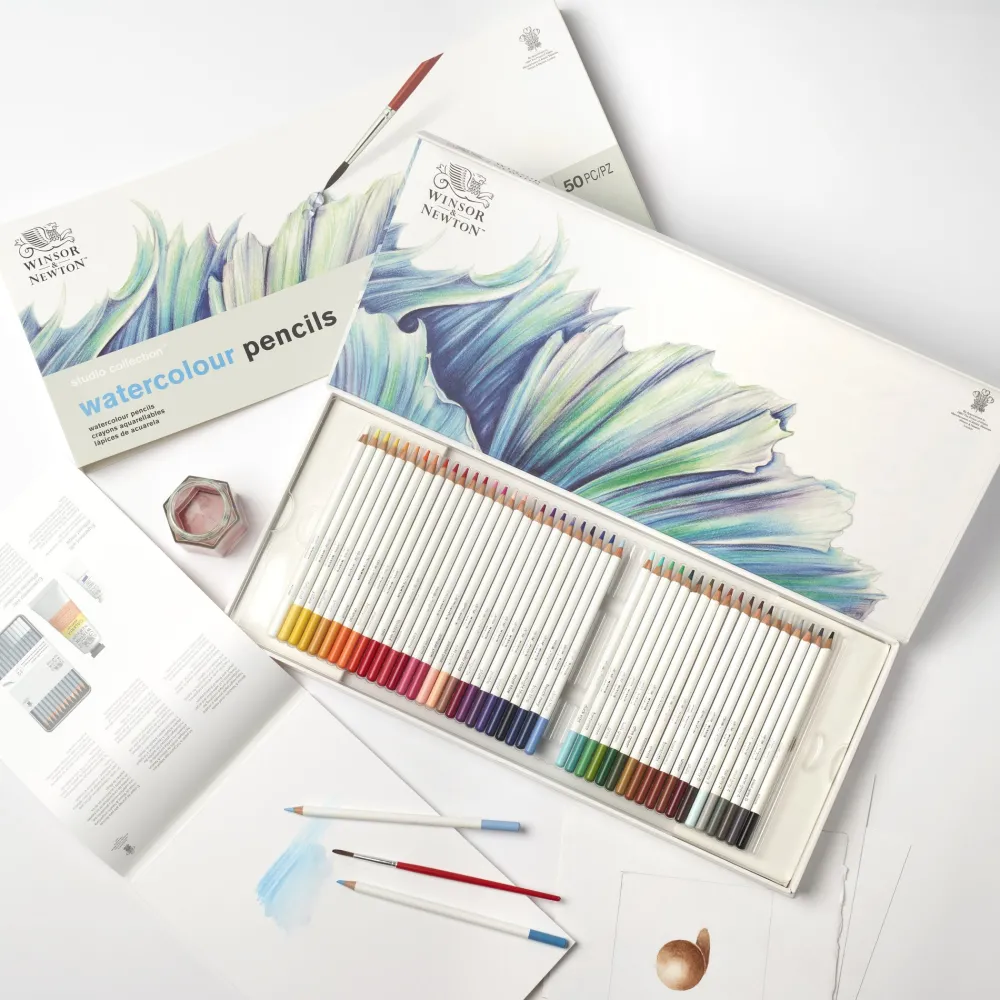 Winsor & Newton Zestaw kredek akwarelowych Watercolour Pencils - - 50 szt.