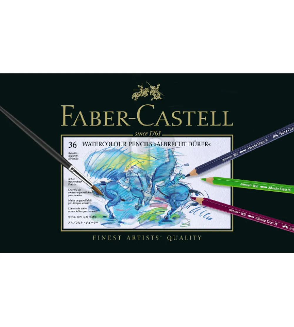 Faber-Castell Zestaw kredek akwarelowych w metalowej kasecie A. Dürer - - 36 kolorów