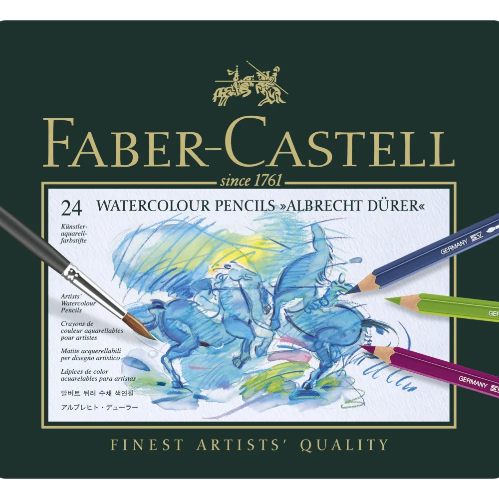 Faber-Castell Zestaw kredek akwarelowych w metalowej kasecie A. Dürer - - 24 kolory