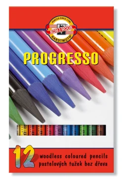 Dzieci KOH-I-NOOR Zestaw kredek bezdrzewnych Progresso - - 12 szt.