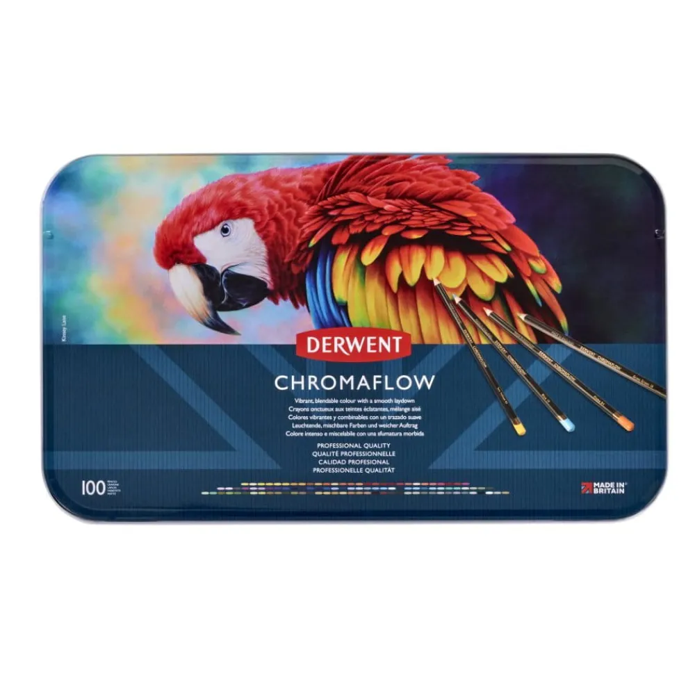 Derwent Zestaw kredek Chromaflow w metalowej kasecie - - 100 kolorów