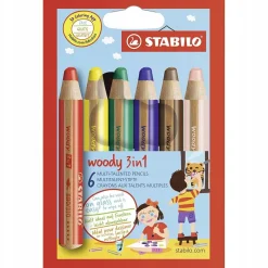 Stabilo Zestaw kredek dla dzieci Woody 3 w 1 - - 6 kolorów > Dzieci Kredki Dla Dzieci
