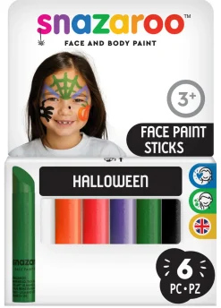 Snazaroo Zestaw kredek do malowania twarzy Halloween - - 6 szt.