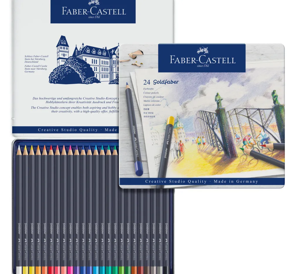 Faber-Castell Zestaw kredek ołówkowych Goldfaber - - 12 kolorów > Kredki