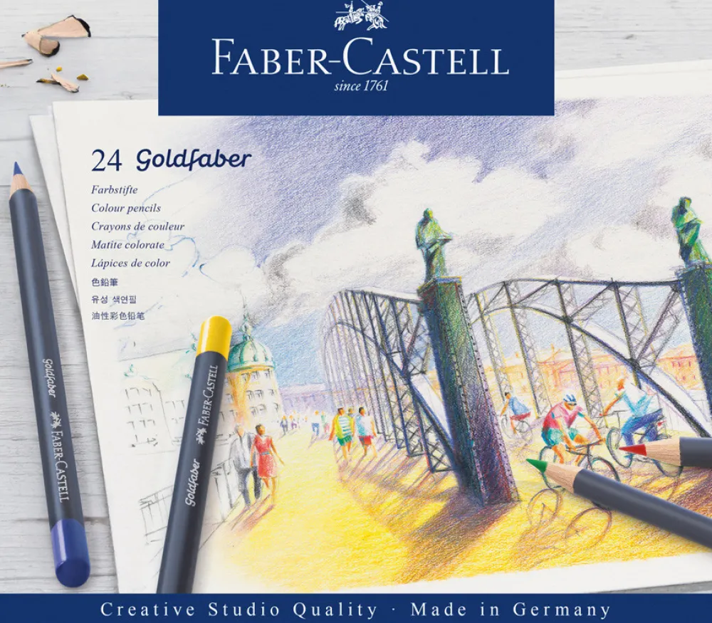 Faber-Castell Zestaw kredek ołówkowych Goldfaber - - 24 kolory