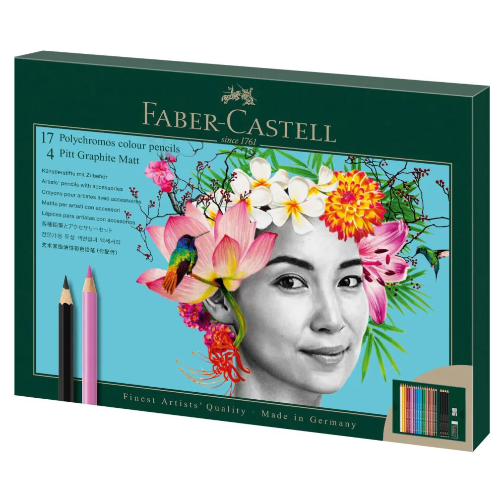 Faber-Castell Zestaw kredek Polychromos i ołówków Pitt Graphite Matt - - 23 szt.