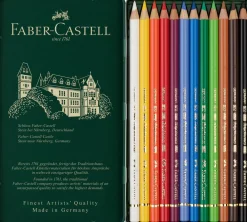 Faber-Castell Zestaw kredek Polychromos w kasecie metalowej - - 12 kolorów > Kredki