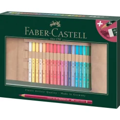 Faber-Castell Zestaw kredek Polychromos w zwijanym piórniku - - 30 kolorów ><noscript><img width=