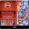 KOH-I-NOOR Zestaw kredek Polycolor - - metalowe opakowanie, 24 szt. > Kredki