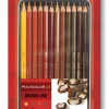 KOH-I-NOOR Zestaw kredek Polycolor - - odcienie brązu, 12 szt.