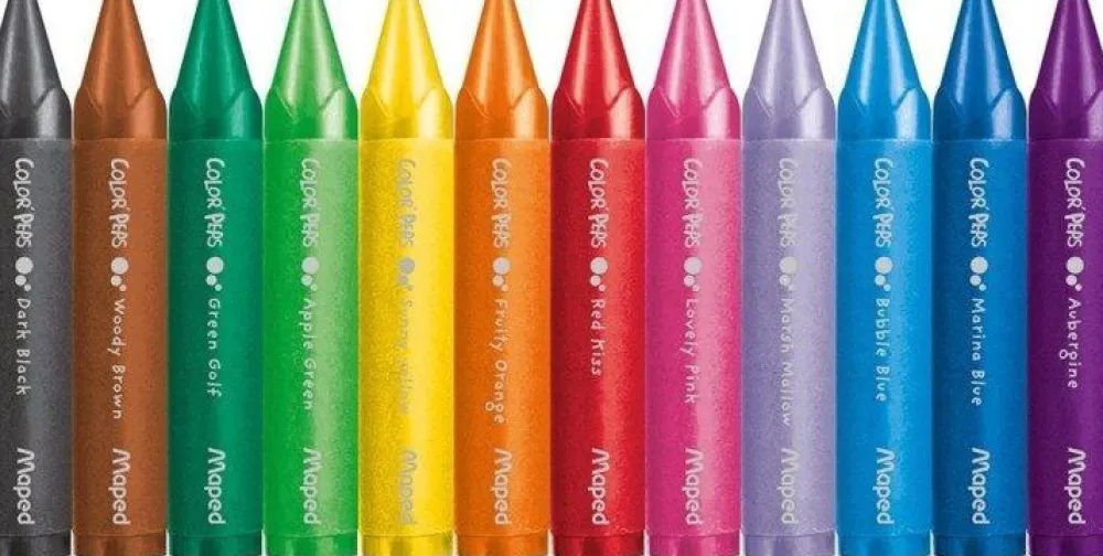 Dzieci Maped Zestaw kredek świecowych Jumbo Color'Peps - - 12 kolorów