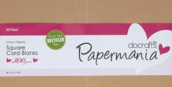 Papermania Zestaw kwadratowych kart i kopert - - Recycled Kraft, 50 szt.