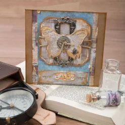 Papermania Zestaw kwadratowych kart i kopert - - Recycled Kraft, 50 szt.