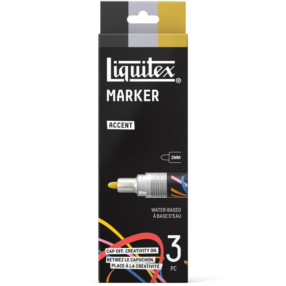 Liquitex Zestaw markerów akrylowy Accent - - 3 szt.