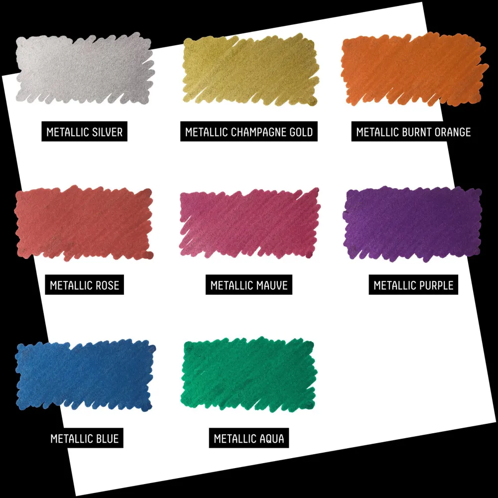 Liquitex Zestaw markerów akrylowych Metallic - - 8 szt. > Markery, Brushpeny I Pisaki