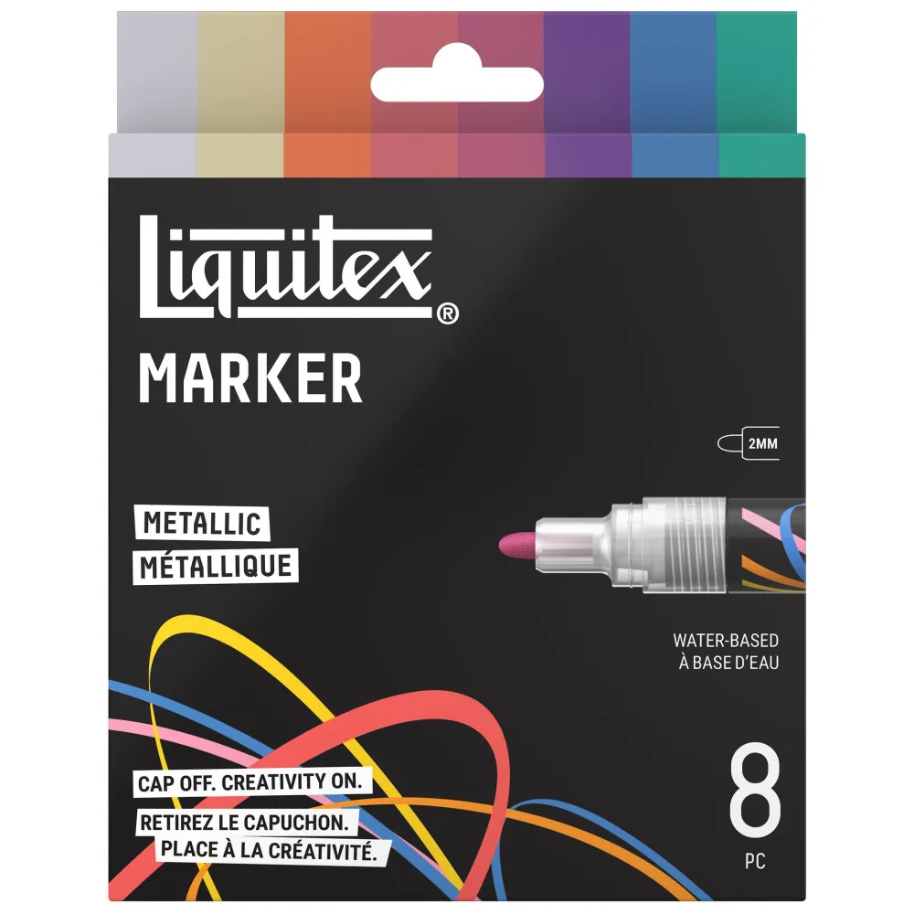 Liquitex Zestaw markerów akrylowych Metallic - - 8 szt. > Markery, Brushpeny I Pisaki