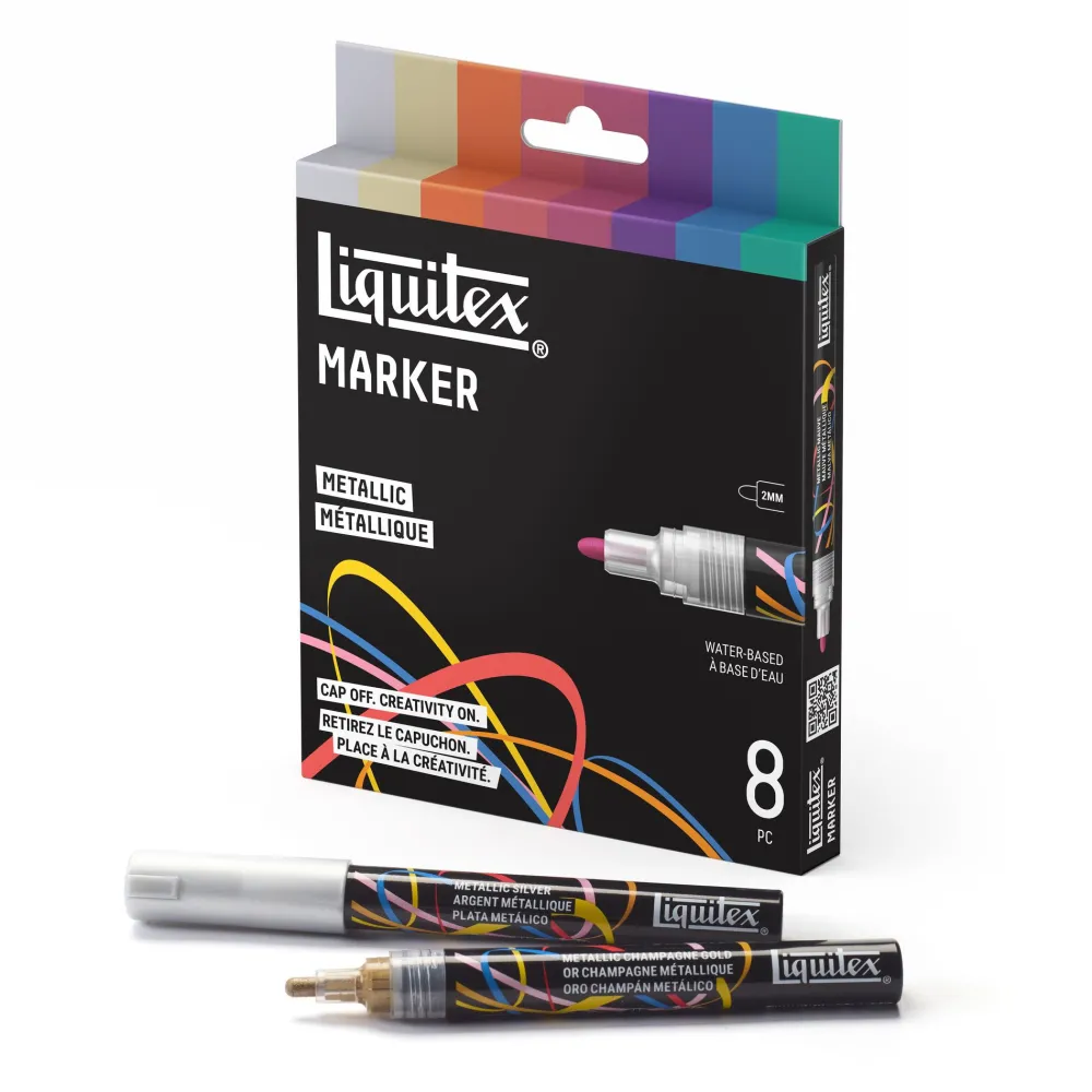 Liquitex Zestaw markerów akrylowych Metallic - - 8 szt. > Markery, Brushpeny I Pisaki